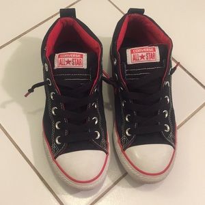 *BOGO 50%*Converse’s black/red junior mid top